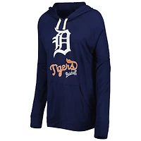 Women's Touch Navy Detroit Tigers Pre-Game Raglan Pullover Hoodie