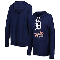 Women's Touch Navy Detroit Tigers Pre-Game Raglan Pullover Hoodie