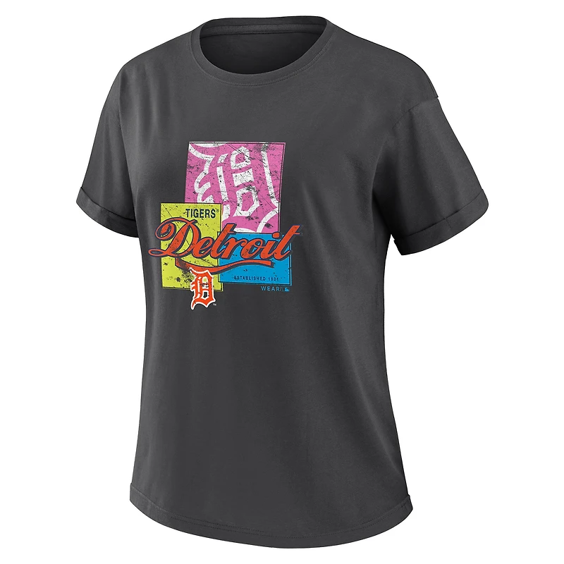 T-shirt boyfriend couleur anthracite Detroit Tigers pour femme WEAR by Erin Andrews