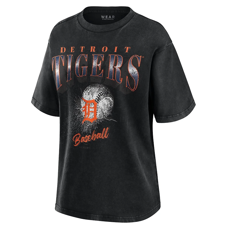T-shirt boyfriend surdimensionné anthracite pour femme WEAR by Erin Andrews des Detroit Tigers