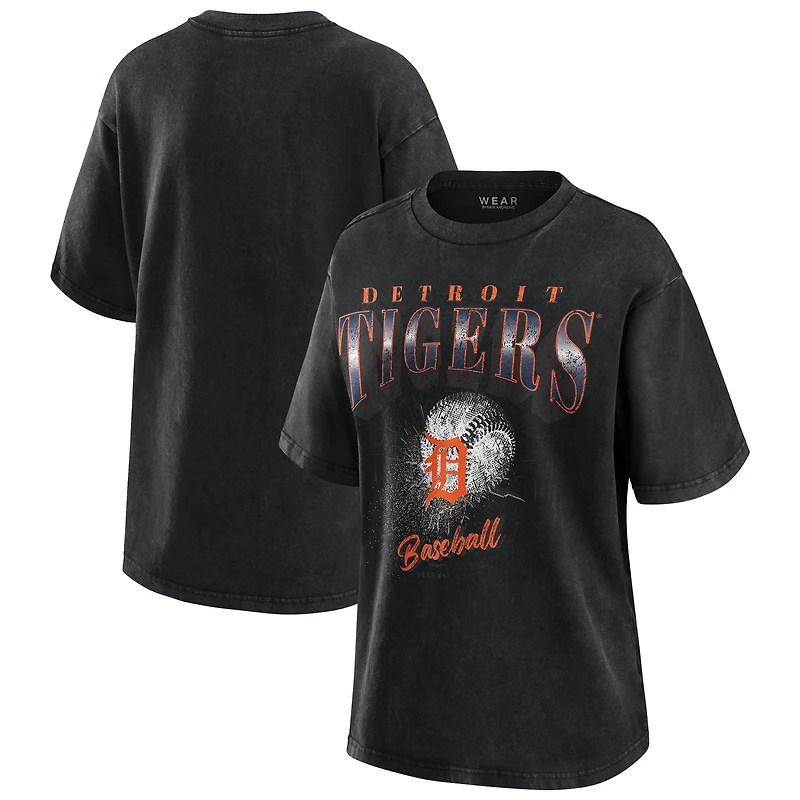 T-shirt boyfriend surdimensionné anthracite pour femme WEAR by Erin Andrews des Detroit Tigers