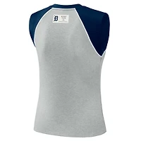Women's WEAR by Erin Andrews  Heather Gray Detroit Tigers Cropped Raglan Tank Top