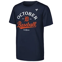 Youth Fanatics Navy Detroit Tigers 2025 MLB Postseason Locker Room T-Shirt