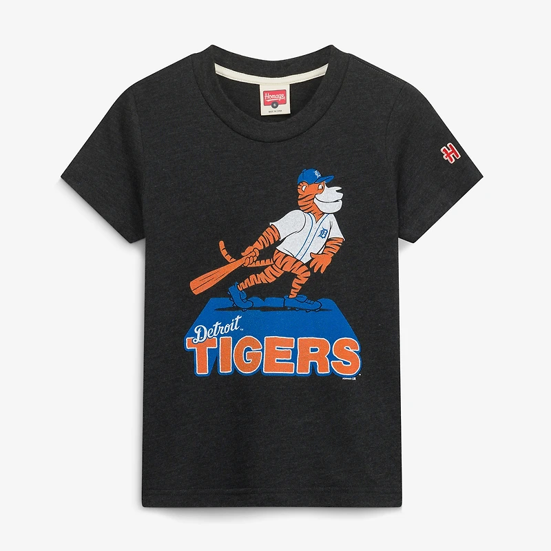 T-shirt en mélange de trois couleurs, hommage à la mascotte des Tigers Détroit, couleur anthracite, pour jeunes