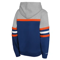 Youth Mitchell & Ness Navy/Grey Detroit Tigers Cooperstown Head Coach Pullover Hoodie
