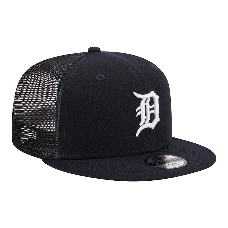 Youth New Era  Navy Detroit Tigers 9FIFTY Trucker Snapback Hat