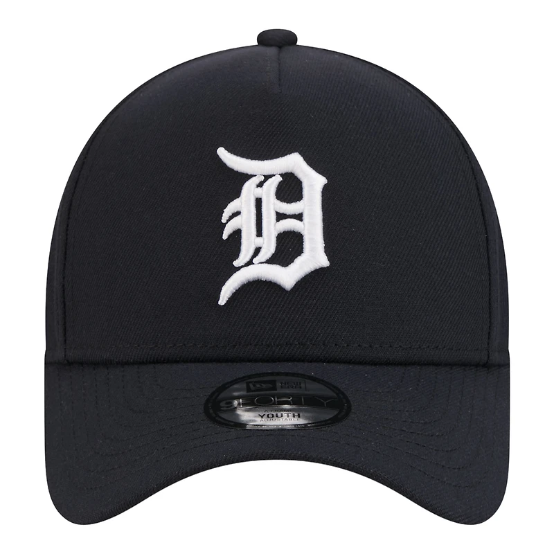 Youth New Era Navy Detroit Tigers 9FORTY A-Frame Adjustable Hat