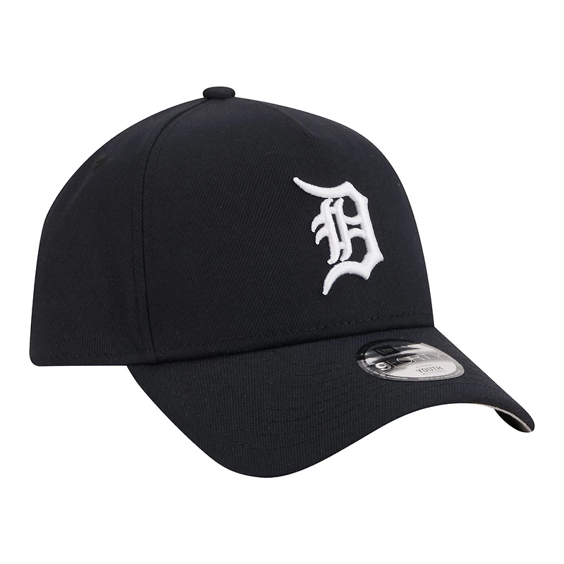 Youth New Era Navy Detroit Tigers 9FORTY A-Frame Adjustable Hat