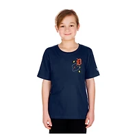 T-shirt New Era bleu marine pour jeunes avec étoiles et casquette des Detroit Tigers