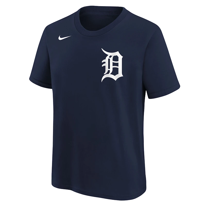 Youth Nike  Athletic Navy Detroit Tigers Wordmark T-Shirt