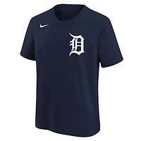 Youth Nike  Athletic Navy Detroit Tigers Wordmark T-Shirt
