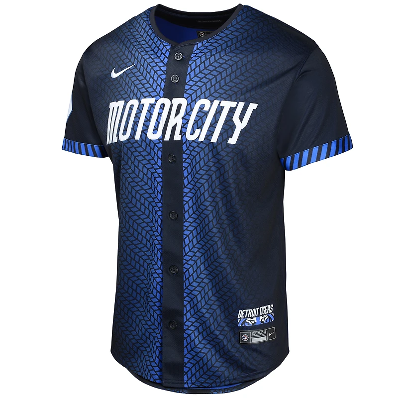 Maillot Nike Javier Baez pour jeune, bleu marine, Detroit Tigers 2024 City Connect Limited