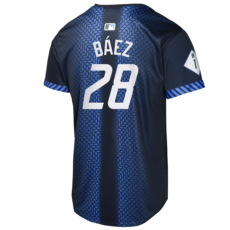 Maillot Nike Javier Baez pour jeune, bleu marine, Detroit Tigers 2024 City Connect Limited