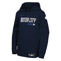 Youth Nike Navy Detroit Tigers Authentic Collection City Connect Therma-FIT Hoodie