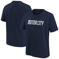 T-shirt Nike bleu marine Detroit Tigers City Connect pour enfant