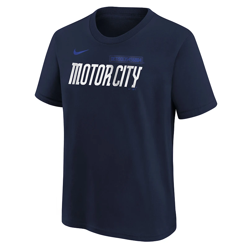 T-shirt Nike Riley Greene pour enfant des Detroit Tigers 2024 City Connect avec nom et numéro, bleu marine