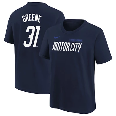 Youth Nike Riley Greene Navy Detroit Tigers 2024 City Connect Name & Number T-Shirt
