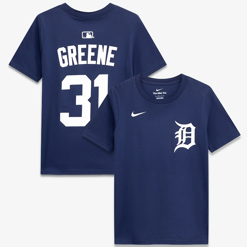 Youth Nike Riley Greene Navy Detroit Tigers Name & Number T-Shirt
