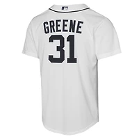 Maillot de joueur Nike Riley Greene pour jeunes, réplique à domicile des Detroit Tigers, blanc, 2.0