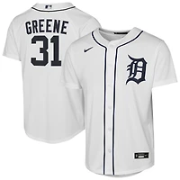 Maillot de joueur Nike Riley Greene pour jeunes, réplique à domicile des Detroit Tigers, blanc, 2.0