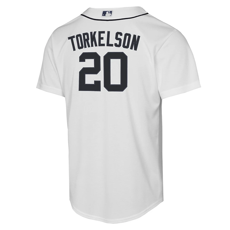 Maillot de joueur Nike Spencer Torkelson blanc pour jeunes Detroit Tigers Home Replica 2.0