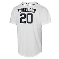 Maillot de joueur Nike Spencer Torkelson blanc pour jeunes Detroit Tigers Home Replica 2.0