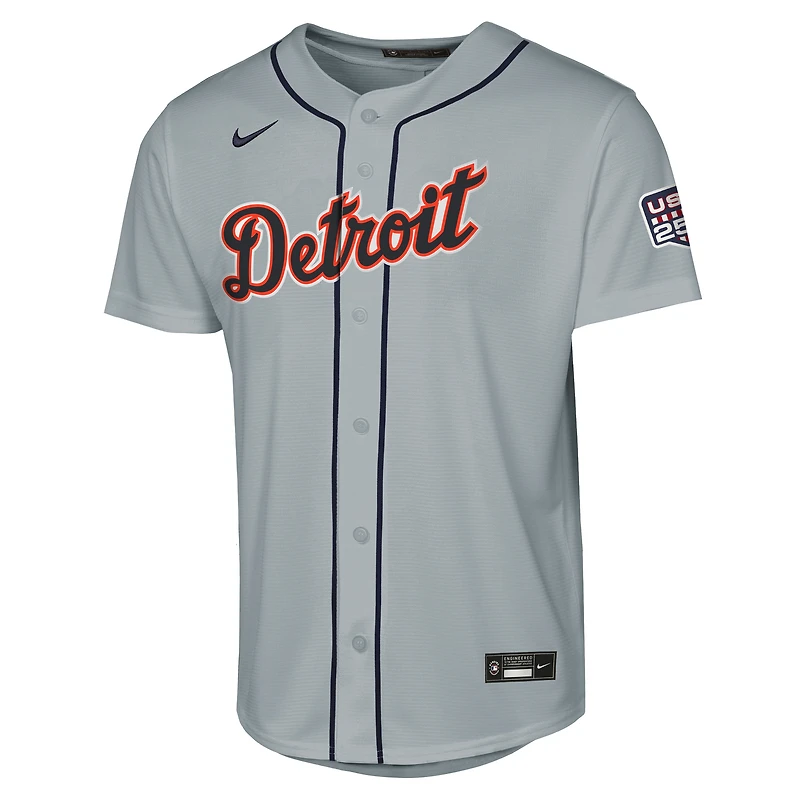 Youth Nike Tarik Skubal Gray Detroit Tigers USA 250 Fourth of July Road Replica Jersey