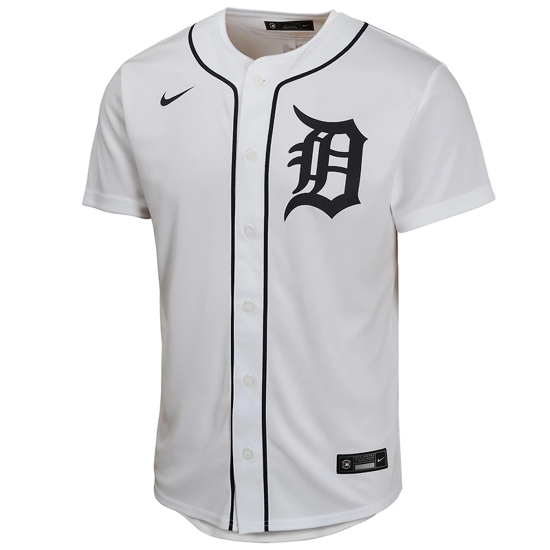 Maillot de joueur à domicile Nike Tarik Skubal pour jeunes, blanc, Detroit Tigers