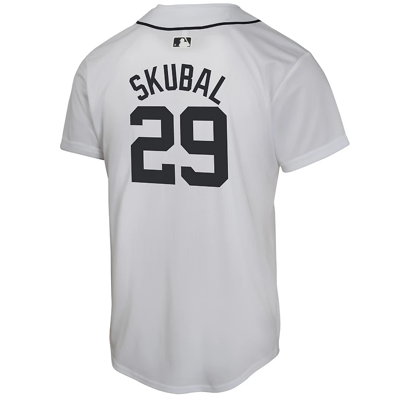 Maillot de joueur à domicile Nike Tarik Skubal pour jeunes, blanc, Detroit Tigers