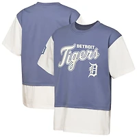 T-shirt Outerstuff Youth Navy/Cream Detroit Tigers Ultimate Pastels Premium Double Run