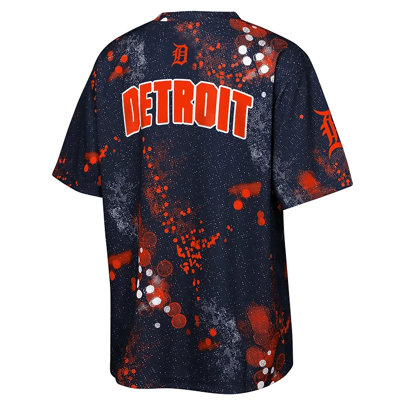 Youth Outerstuff Navy Detroit Tigers Y2 Tech Stadium Lights T-Shirt