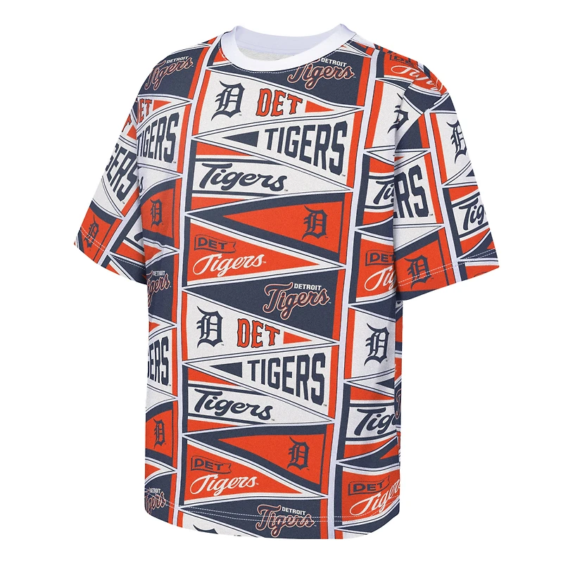 Youth Outerstuff  Orange Detroit Tigers All-Over Pennant T-Shirt