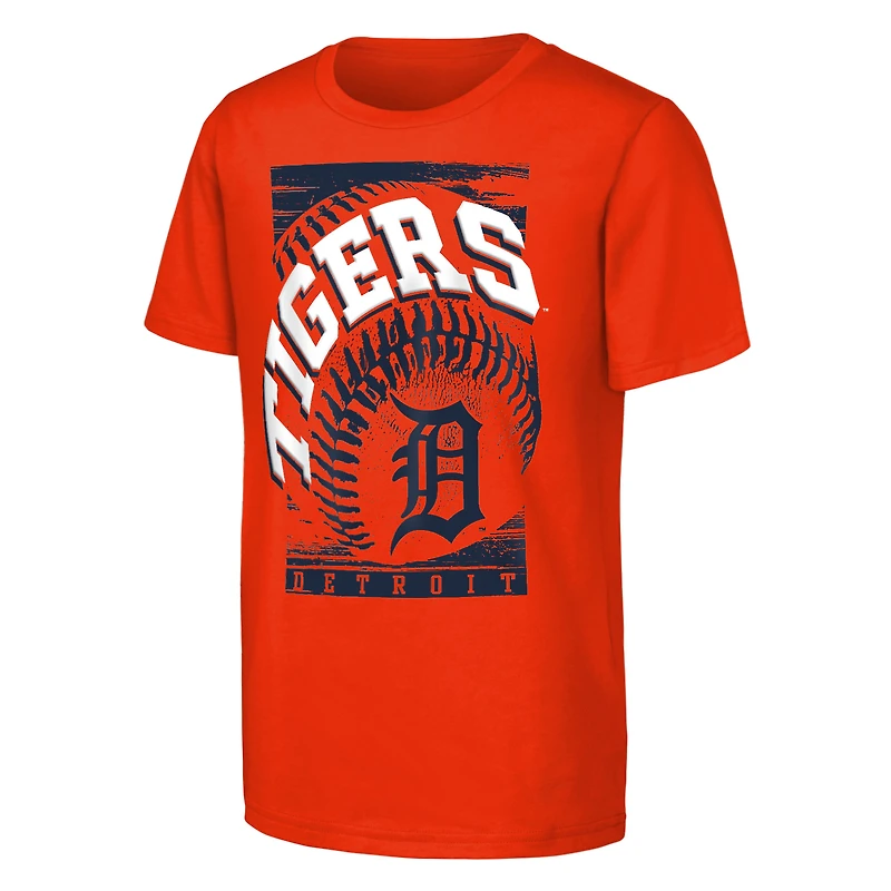 T-shirt de baseball Outerstuff orange pour jeunes, modèle Speed ​​Pitch des Tigers Détroit