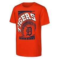 T-shirt de baseball Outerstuff orange pour jeunes, modèle Speed ​​Pitch des Tigers Détroit