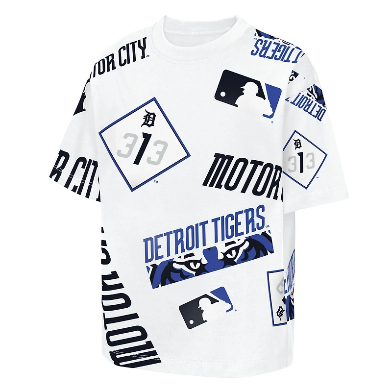 T-shirt blanc Outerstuff Youth Detroit Tigers Circus Catch