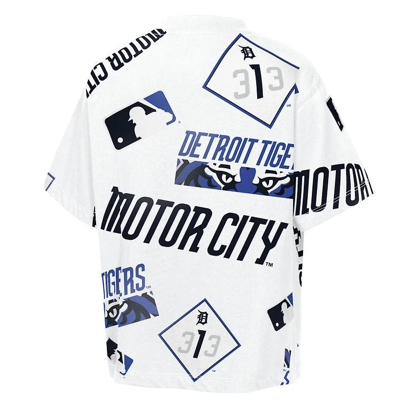 Youth Outerstuff  White Detroit Tigers Circus Catch T-Shirt