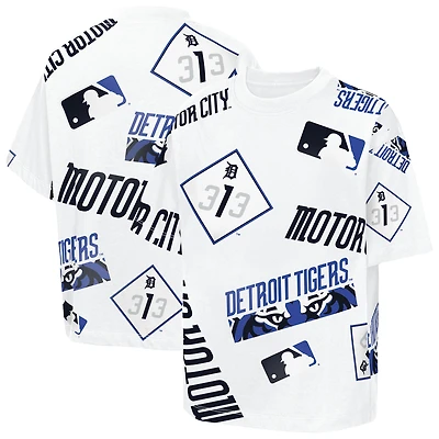Youth Outerstuff  White Detroit Tigers Circus Catch T-Shirt