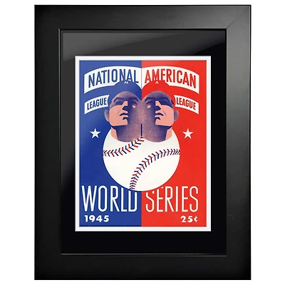 Detroit Tigers vs. Chicago Cubs 1945 World Series - 12'' x 16'' Framed Program Cover