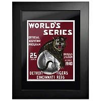 Detroit Tigers vs. Cincinnati Reds 1940 World Series - 12'' x 16'' Framed Program Cover