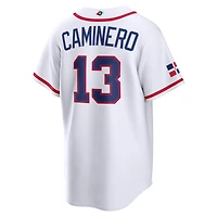 Men's Nike Junior Caminero White Dominican Republic Baseball 2026 World Classic Home Stadium Jersey