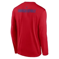 Men's Nike  Red Dominican Republic Baseball 2026 World Classic Legend Dri-FIT Long Sleeve T-Shirt