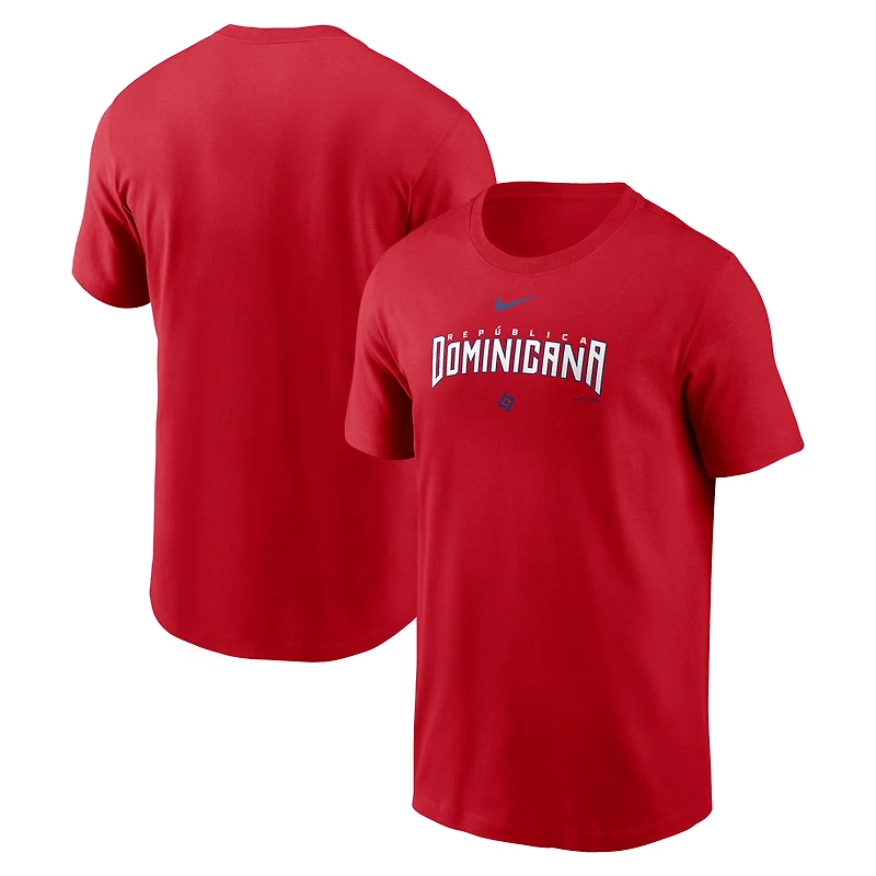 Men's Nike Red Dominican Republic Baseball 2026 World Classic Wordmark T-Shirt