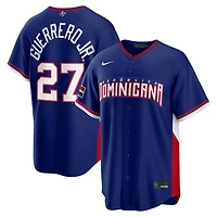 Men's Nike Vladimir Guerrero Jr. Royal Dominican Republic Baseball 2026 World Classic Road Stadium Jersey