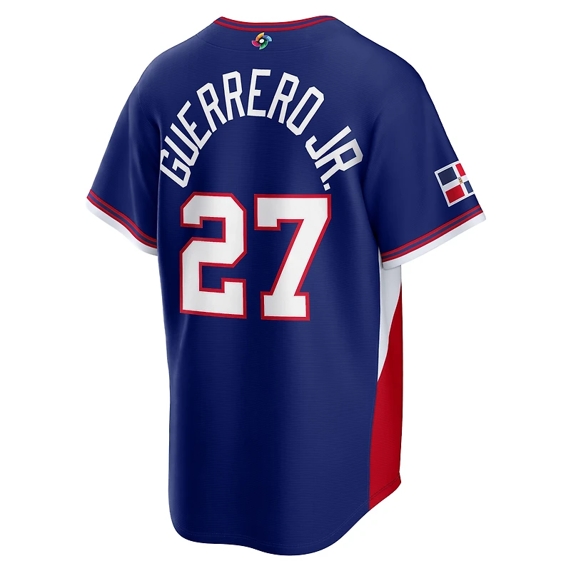 Men's Nike Vladimir Guerrero Jr. Royal Dominican Republic Baseball 2026 World Classic Road Stadium Jersey