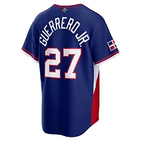 Men's Nike Vladimir Guerrero Jr. Royal Dominican Republic Baseball 2026 World Classic Road Stadium Jersey