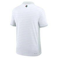 Polo rayé Nike Dri-FIT blanc pour homme, République dominicaine, Classique mondiale de baseball 2026