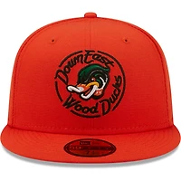 Casquette ajustée 59FIFTY en duvet orange East Wood Ducks New Era pour homme