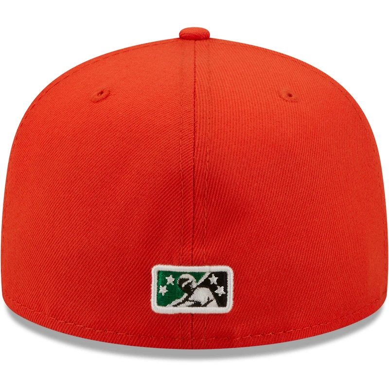 Casquette ajustée 59FIFTY en duvet orange East Wood Ducks New Era pour homme