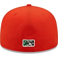 Casquette ajustée 59FIFTY en duvet orange East Wood Ducks New Era pour homme
