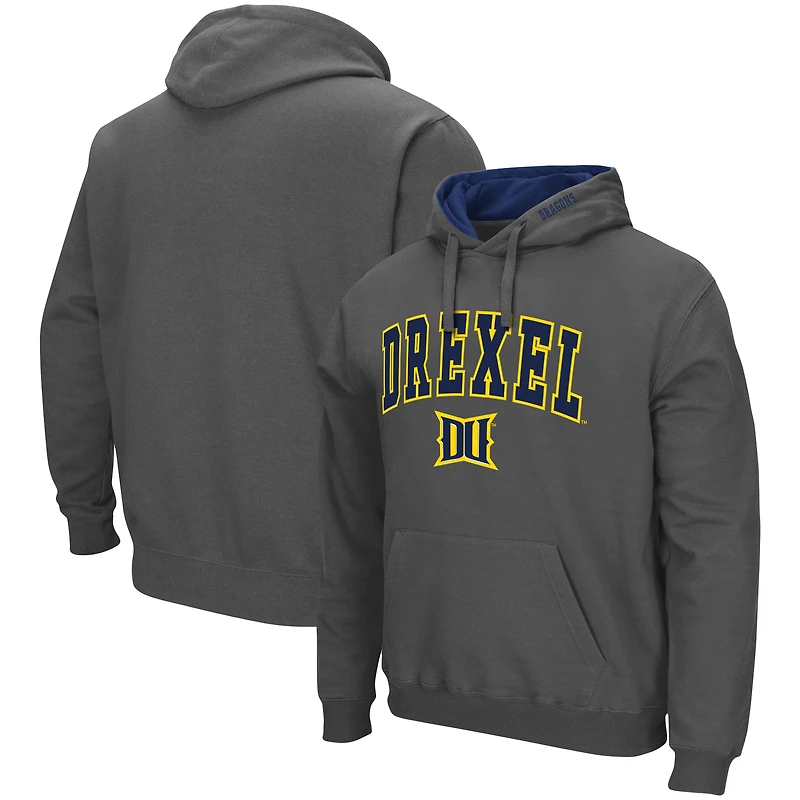Sweat à capuche Colosseum Charcoal Drexel Dragons Arch & Logo 3.0 pour homme